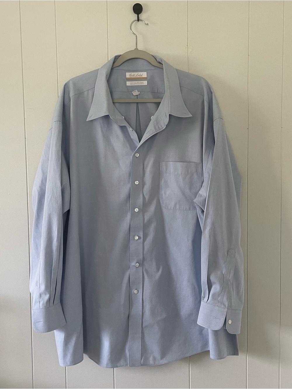 Roundtree & Yorke Light Blue Long-Sleeve Dress Shirt